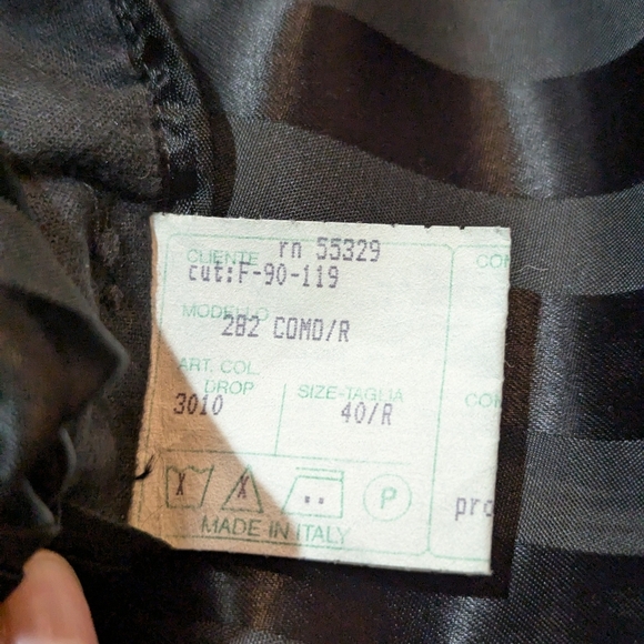 Mario Valente Merino Lambswool Coat 40 Charcoal Black Made In Italy Quiet Luxury - Picture 7 of 13